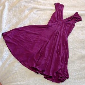 Mauve A-line Dress for Wedding Guest